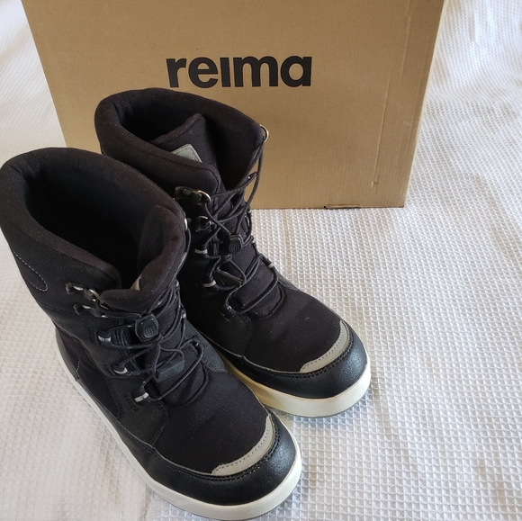 Reima Junior Girls 4 - 4.5 US/36 EU Black WARM Winter Snow Boots - Picture 2 of 9